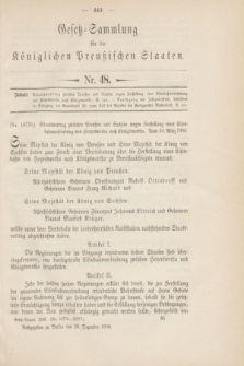Gesetz-Sammlung für die Königlichen Preußischen Staaten. 1906, Nr. 48 (29 Dezember)