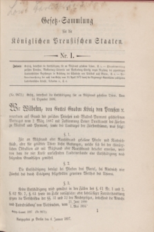 Gesetz-Sammlung für die Königlichen Preußischen Staaten. 1897, Nr. 1 (6 Januar)