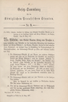 Gesetz-Sammlung für die Königlichen Preußischen Staaten. 1897, Nr. 9 (22 März)