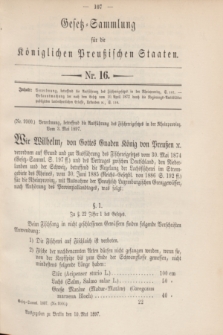 Gesetz-Sammlung für die Königlichen Preußischen Staaten. 1897, Nr. 16 (10 Mai)
