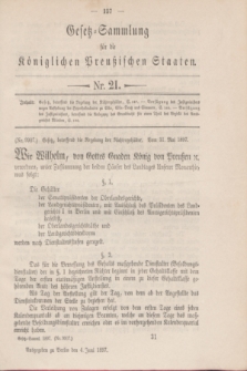 Gesetz-Sammlung für die Königlichen Preußischen Staaten. 1897, Nr. 21 (4 Juni)