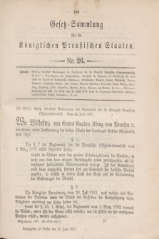 Gesetz-Sammlung für die Königlichen Preußischen Staaten. 1897, Nr. 26 (26 Juni)