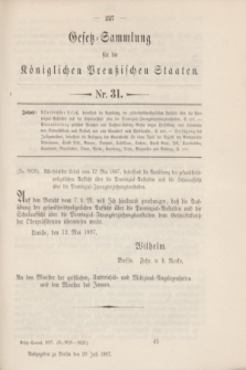 Gesetz-Sammlung für die Königlichen Preußischen Staaten. 1897, Nr. 31 (29 Juli)