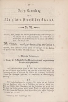 Gesetz-Sammlung für die Königlichen Preußischen Staaten. 1897, Nr. 33 (16 August)