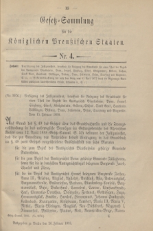 Gesetz-Sammlung für die Königlichen Preußischen Staaten. 1898, Nr. 4 (26 Februar)
