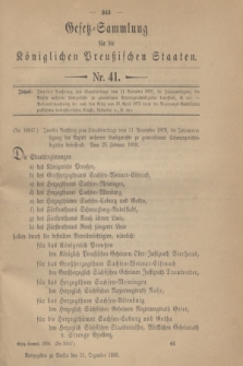 Gesetz-Sammlung für die Königlichen Preußischen Staaten. 1898, Nr. 41 (31 Dezember)