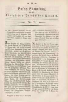 Gesetz-Sammlung für die Königlichen Preußischen Staaten. 1852, Nr. 7 (17 April)