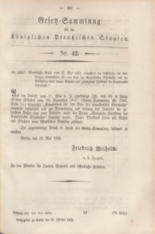 Gesetz-Sammlung für die Königlichen Preußischen Staaten. 1852, Nr. 42 (28 October)