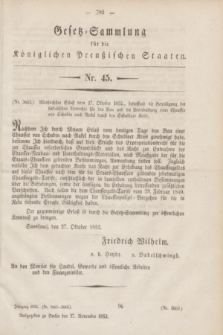 Gesetz-Sammlung für die Königlichen Preußischen Staaten. 1852, Nr. 45 (27 November)