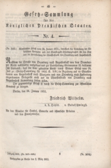 Gesetz-Sammlung für die Königlichen Preußischen Staaten. 1853, Nr. 4 (2 März)