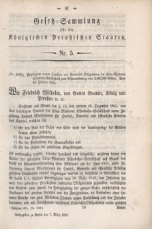 Gesetz-Sammlung für die Königlichen Preußischen Staaten. 1853, Nr. 5 (7 März)