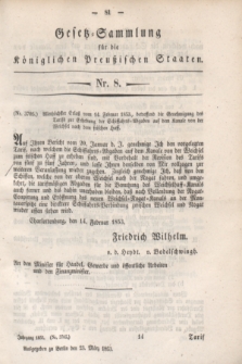 Gesetz-Sammlung für die Königlichen Preußischen Staaten. 1853, Nr. 8 (23 März)