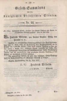 Gesetz-Sammlung für die Königlichen Preußischen Staaten. 1853, Nr. 22 (10 Juni)
