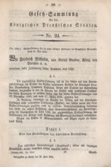 Gesetz-Sammlung für die Königlichen Preußischen Staaten. 1853, Nr. 24 (20 Juni)