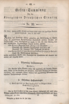 Gesetz-Sammlung für die Königlichen Preußischen Staaten. 1853, Nr. 32 (16 Juli)