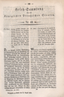 Gesetz-Sammlung für die Königlichen Preußischen Staaten. 1853, Nr. 43 (22 August)