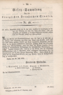 Gesetz-Sammlung für die Königlichen Preußischen Staaten. 1853, Nr. 48 (17 September)