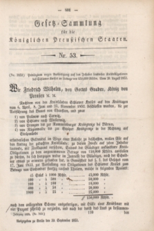 Gesetz-Sammlung für die Königlichen Preußischen Staaten. 1853, Nr. 53 (30 September)