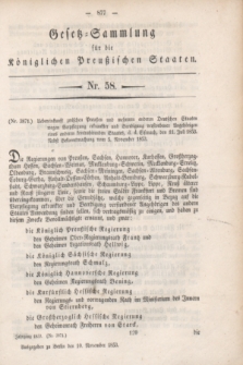 Gesetz-Sammlung für die Königlichen Preußischen Staaten. 1853, Nr. 58 (10 November)