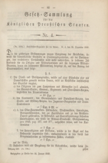 Gesetz-Sammlung für die Königlichen Preußischen Staaten. 1849, Nr. 4 (16 Januar)