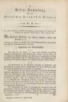 Gesetz-Sammlung für die Königlichen Preußischen Staaten. 1849, Nr. 6 (13 Februar)