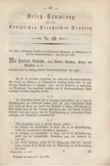 Gesetz-Sammlung für die Königlichen Preußischen Staaten. 1849, Nr. 23 (5 Juli)