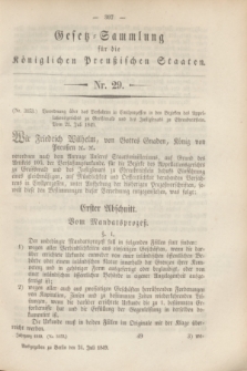 Gesetz-Sammlung für die Königlichen Preußischen Staaten. 1849, Nr. 29 (24 Juli)