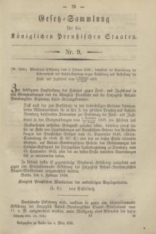 Gesetz-Sammlung für die Königlichen Preußischen Staaten. 1850, Nr. 9 (6 März) + wkładka