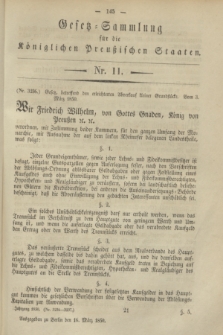 Gesetz-Sammlung für die Königlichen Preußischen Staaten. 1850, Nr. 11 (16 März)