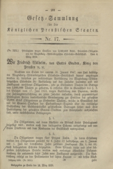 Gesetz-Sammlung für die Königlichen Preußischen Staaten. 1850, Nr. 17 (24 März)
