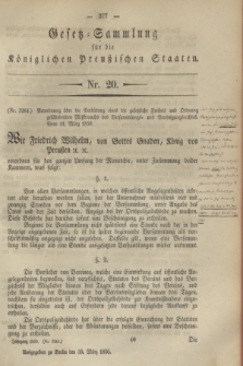 Gesetz-Sammlung für die Königlichen Preußischen Staaten. 1850, Nr. 20 (30 März)
