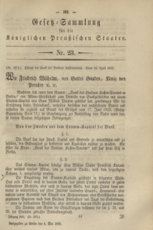 Gesetz-Sammlung für die Königlichen Preußischen Staaten. 1850, Nr. 23 (8 Mai)