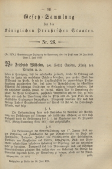 Gesetz-Sammlung für die Königlichen Preußischen Staaten. 1850, Nr. 26 (10 Juni)