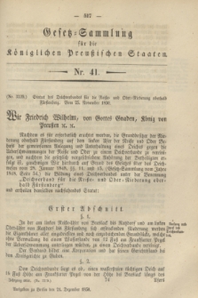 Gesetz-Sammlung für die Königlichen Preußischen Staaten. 1850, Nr. 41 (21 Dezember)