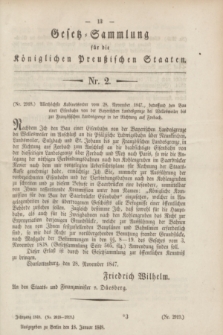 Gesetz-Sammlung für die Königlichen Preußischen Staaten. 1848, Nr. 2 (18 Januar)