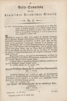 Gesetz-Sammlung für die Königlichen Preußischen Staaten. 1848, Nr. 5 (23 Februar)