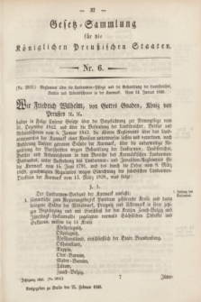 Gesetz-Sammlung für die Königlichen Preußischen Staaten. 1848, Nr. 6 (25 Februar)