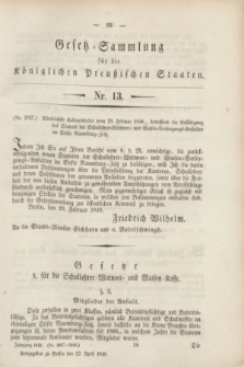 Gesetz-Sammlung für die Königlichen Preußischen Staaten. 1848, Nr. 13 (12 April)