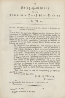 Gesetz-Sammlung für die Königlichen Preußischen Staaten. 1848, Nr. 23 (20 Mai)