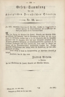 Gesetz-Sammlung für die Königlichen Preußischen Staaten. 1848, Nr. 26 (26 Juni)