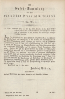 Gesetz-Sammlung für die Königlichen Preußischen Staaten. 1848, Nr. 28 (2 Juli)