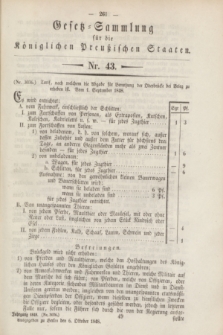 Gesetz-Sammlung für die Königlichen Preußischen Staaten. 1848, Nr. 43 (6 Oktober)
