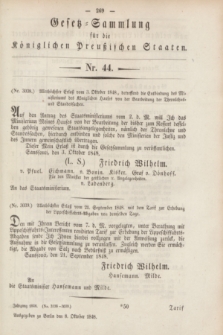 Gesetz-Sammlung für die Königlichen Preußischen Staaten. 1848, Nr. 44 (8 Oktober)