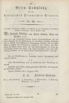 Gesetz-Sammlung für die Königlichen Preußischen Staaten. 1848, Nr. 55 (6 Dezember)