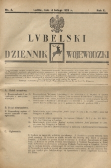 Lubelski Dziennik Wojewódzki. R.10, nr 4 (14 lutego 1929)