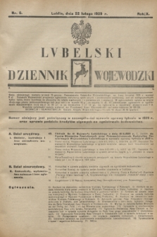 Lubelski Dziennik Wojewódzki. R.10, nr 6 (22 lutego 1929)