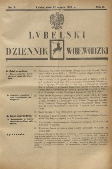 Lubelski Dziennik Wojewódzki. R.10, nr 9 (22 marca 1929)