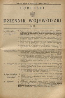 Lubelski Dziennik Wojewódzki. [R.10], № 14 (16 kwietnia 1929)