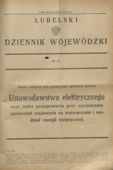 Lubelski Dziennik Wojewódzki. [R.10], № 21 (26 czerwca 1929)