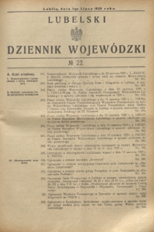 Lubelski Dziennik Wojewódzki. [R.10], № 22 (1 lipca 1929)